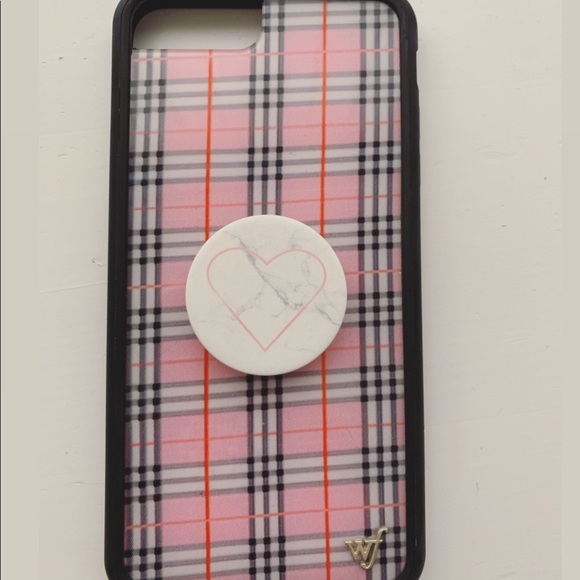 Wildflowers Accessories - Pink Plaid Wildflower Phone Case iPhone 7/8 plus